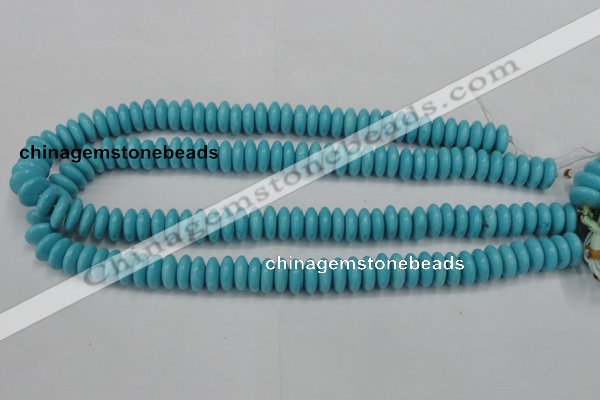 CTU880 15.5 inches 5*8mm rondelle dyed turquoise beads wholesale