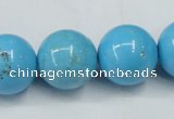 CTU881 15.5 inches 18mm round dyed turquoise beads wholesale