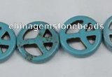 CTU900 15.5 inches 20mm coin dyed turquoise beads wholesale