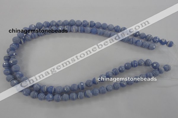 CTU920 15.5 inches 4mm faceted round synthetic turquoise beads