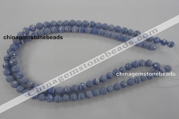 CTU922 15.5 inches 8mm faceted round synthetic turquoise beads