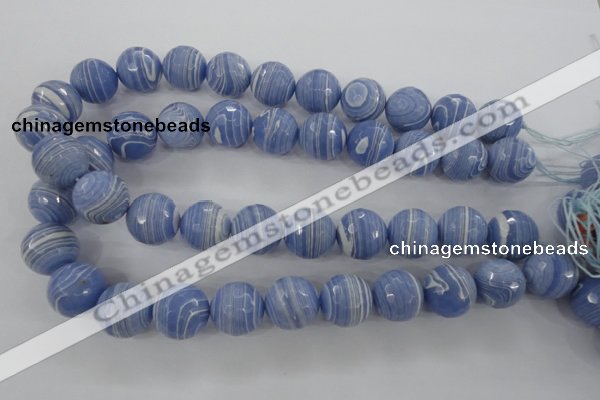 CTU927 15.5 inches 18mm faceted round synthetic turquoise beads