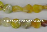 CTW06 15.5 inches 12mm twisted coin madagascar agate beads wholesale