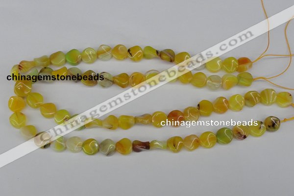 CTW06 15.5 inches 12mm twisted coin madagascar agate beads wholesale