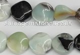 CTW10 15.5 inches 16mm twisted coin amazonite beads wholesale