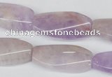 CTW100 15.5 inches 15*30mm twisted rectangle lavender amethyst beads