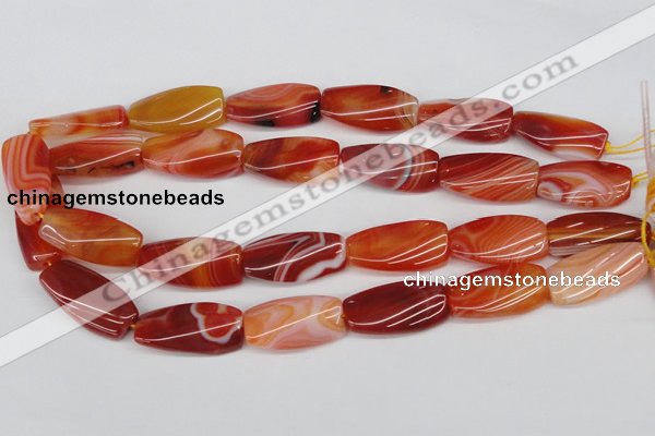 CTW117 15.5 inches 15*30mm twisted rectangle agate gemstone beads