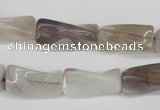 CTW123 15.5 inches 9*20mm twisted trihedron botswana agate beads
