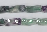 CTW126 15.5 inches 9*20mm twisted trihedron fluorite gemstone beads