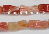 CTW143 15.5 inches 9*20mm twisted trihedron agate gemstone beads