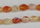 CTW150 15.5 inches 8*11mm twisted rice agate gemstone beads