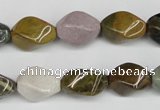 CTW159 15.5 inches 10*15mm twisted rice ocean agate gemstone beads