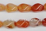 CTW160 15.5 inches 10*15mm twisted rice agate gemstone beads