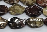 CTW302 15.5 inches 15*20mm wavy oval tiger jasper gemstone beads