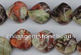 CTW31 15.5 inches 16mm twisted coin rainforest agate beads wholesale