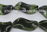 CTW318 15.5 inches 15*30mm wavy marquise Canadian jade beads