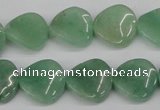 CTW34 15.5 inches 16mm twisted coin green aventurine beads wholesale