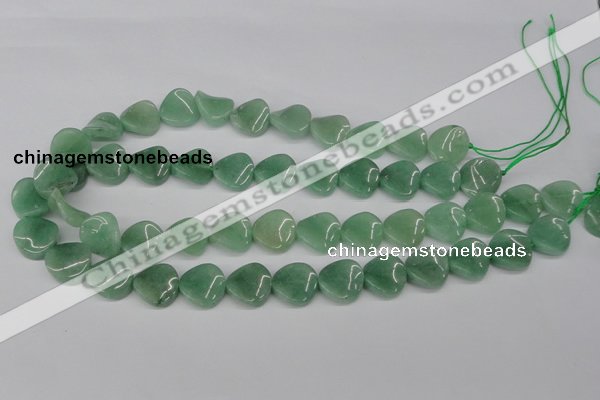 CTW34 15.5 inches 16mm twisted coin green aventurine beads wholesale