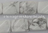 CTW383 15.5 inches 15*20mm twisted rectangle white howlite beads
