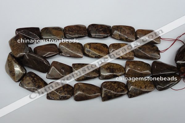 CTW410 15.5 inches 22*30mm twisted bronzite gemstone beads