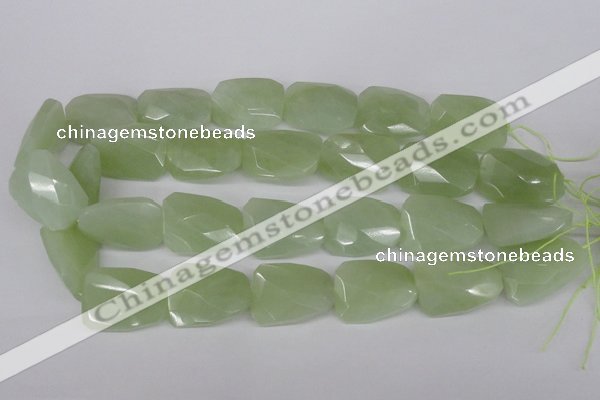 CTW417 15.5 inches 20*30mm faceted & twisted New jade gemstone beads