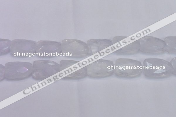 CTW500 15.5 inches 20*30mm faceted & twisted synthetic quartz beads