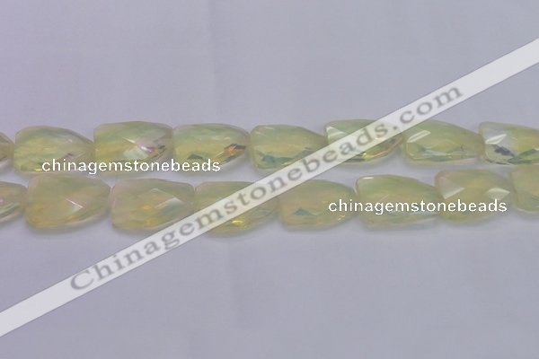 CTW502 15.5 inches 20*30mm faceted & twisted synthetic quartz beads