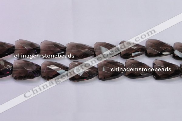 CTW505 15.5 inches 22*30mm faceted & twisted synthetic quartz beads