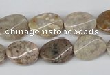 CTW58 15.5 inches 12*16mm twisted oval jasper gemstone beads