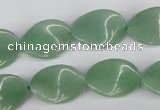 CTW61 15.5 inches 13*18mm twisted oval green aventurine beads