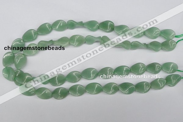 CTW61 15.5 inches 13*18mm twisted oval green aventurine beads