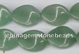 CTW72 15.5 inches 15*20mm twisted oval green aventurine beads