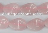 CTW80 15.5 inches 15*20mm twisted oval rose quartz beads