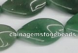 CTW90 15.5 inches 18*30mm twisted oval green aventurine beads