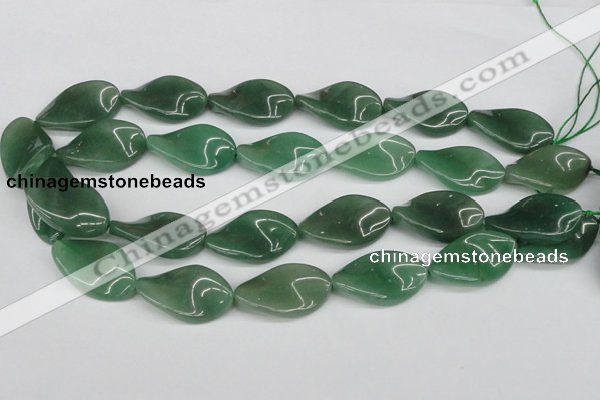 CTW90 15.5 inches 18*30mm twisted oval green aventurine beads