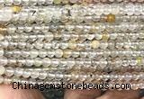 CTZ20 15 inches 4mm round yellow topaz quartz beads wholesale