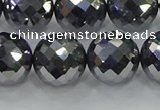 CTZ615 15.5 inches 14mm faceted round terahertz beads wholesale