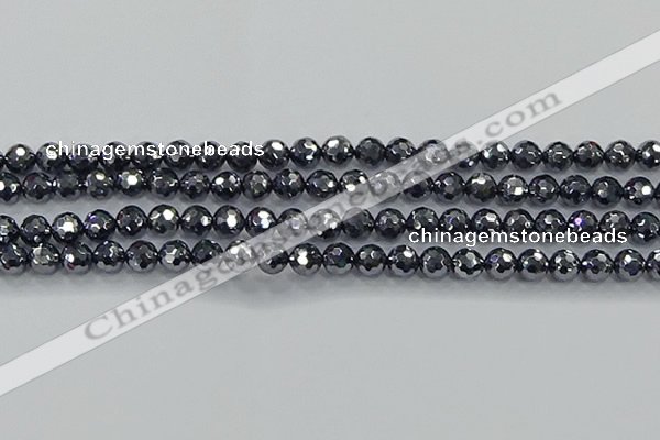 CTZ621 15.5 inches 6mm faceted round terahertz beads wholesale