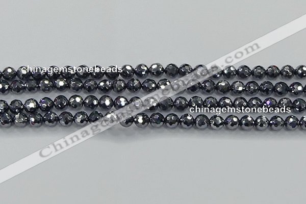 CTZ621 15.5 inches 6mm faceted round terahertz beads wholesale