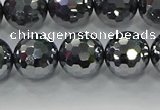 CTZ622 15.5 inches 8mm faceted round terahertz beads wholesale