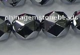 CTZ635 15.5 inches 14mm faceted nuggets terahertz beads wholesale