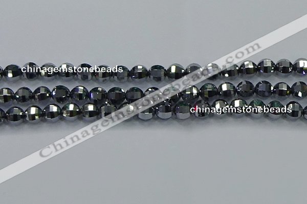 CTZ642 15.5 inches 8mm faceted round terahertz beads wholesale