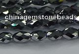 CTZ646 15.5 inches 5*8mm faceted rice terahertz beads wholesale