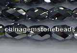 CTZ649 15.5 inches 8*12mm faceted rice terahertz beads wholesale