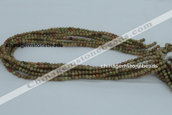 CUG01 15.5 inches 4mm round unakite gemstone beads wholesale