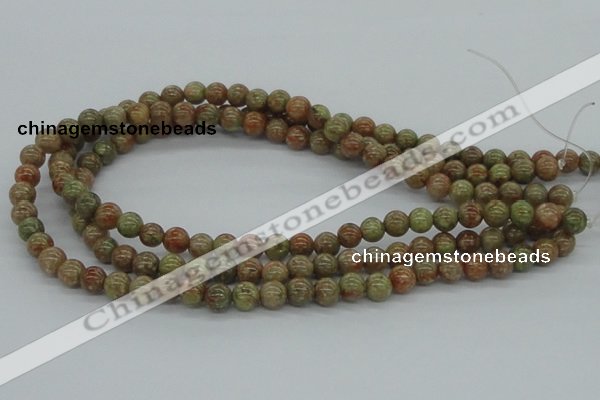 CUG02 15.5 inches 8mm round unakite gemstone beads wholesale