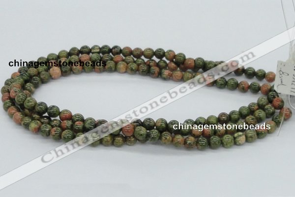 CUG04 15.5 inches 8mm round unakite gemstone beads wholesale