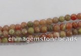 CUG100 15.5 inches 4mm round Chinese unakite beads wholesale