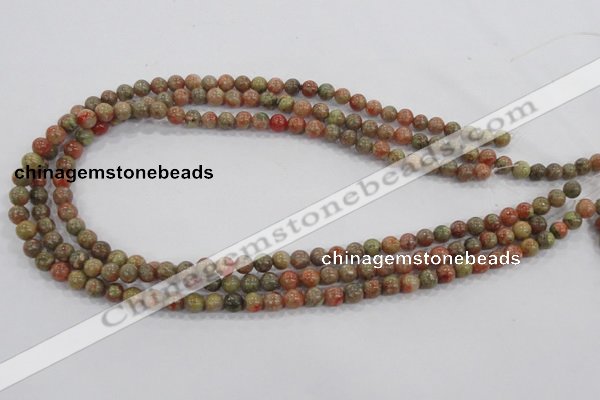 CUG101 15.5 inches 6mm round Chinese unakite beads wholesale