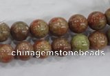 CUG103 15.5 inches 10mm round Chinese unakite beads wholesale